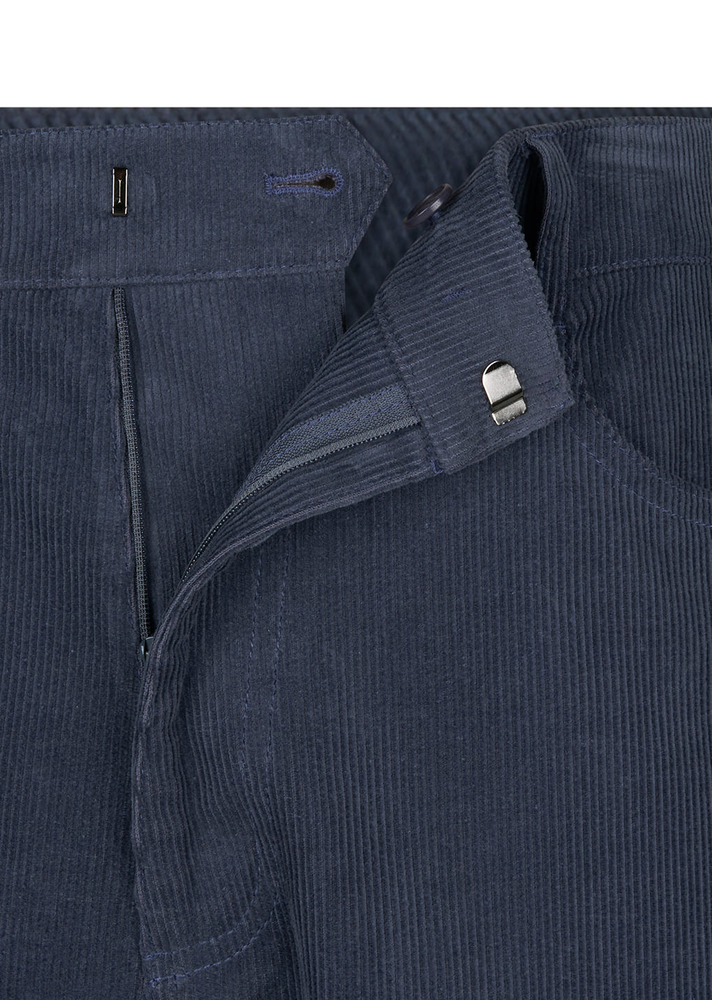 corduroy straight pants, blue