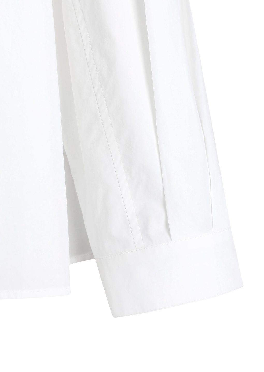 neck shirring shirt, white