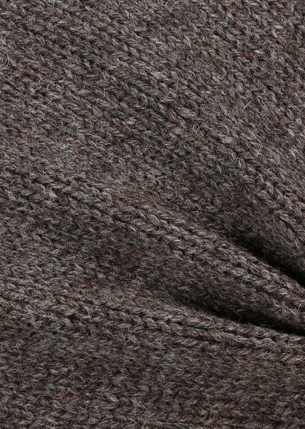 shetland wool rollneck sweater, brown
