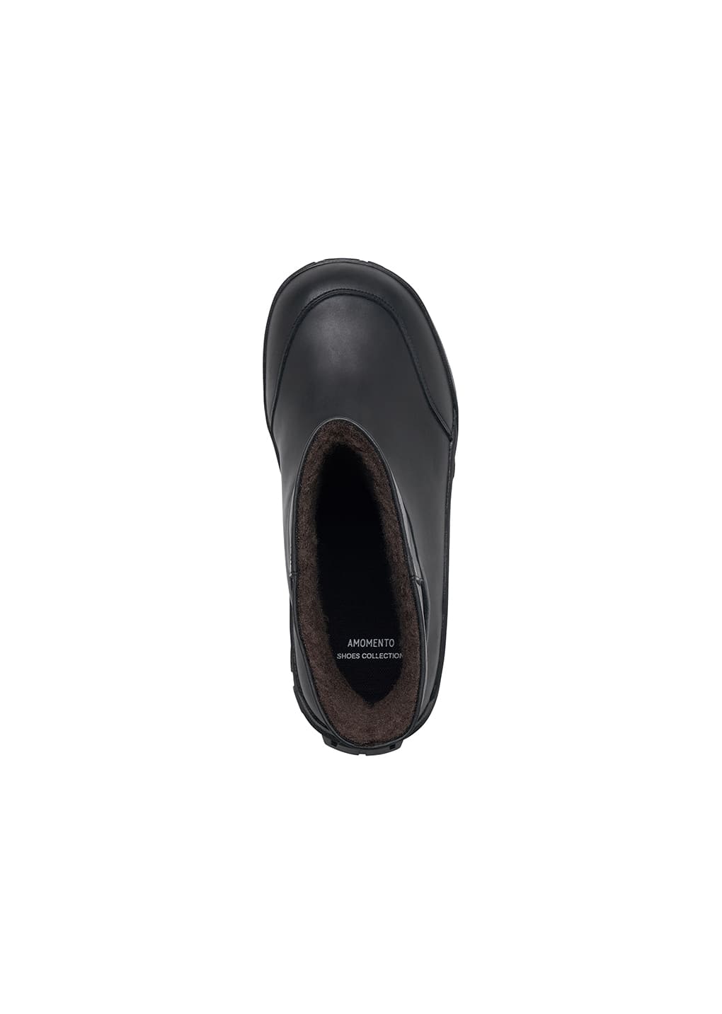 vibram shearling short boots, black