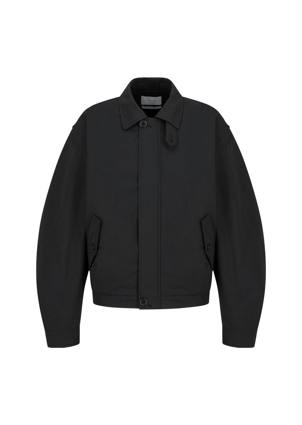 padded cotton nylon jumper, black