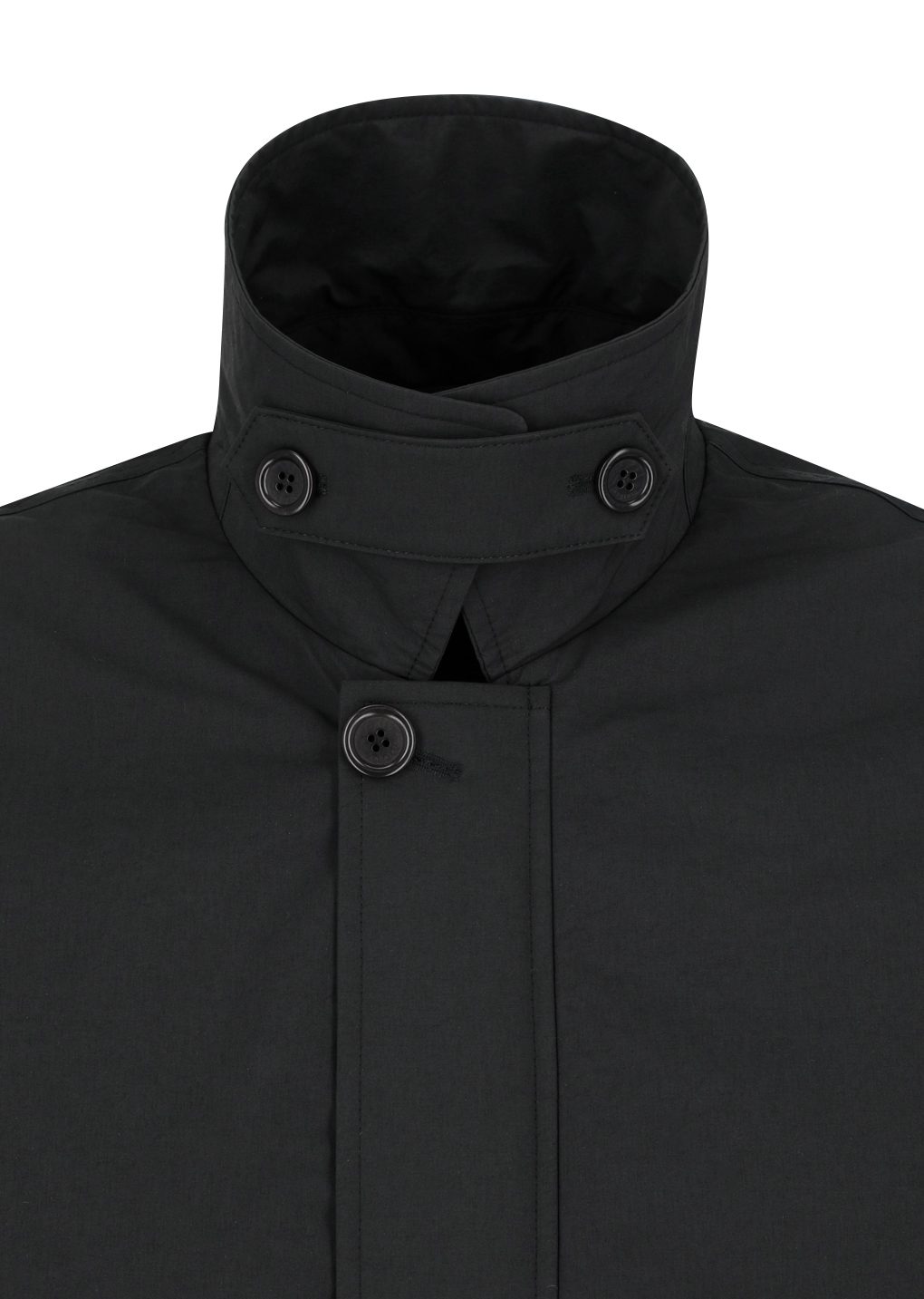 padded cotton nylon jumper, black