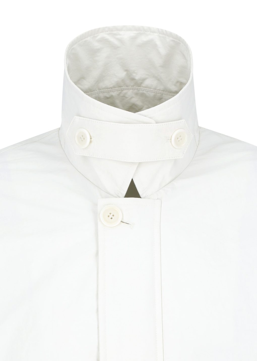 padded cotton nylon jumper, ecru