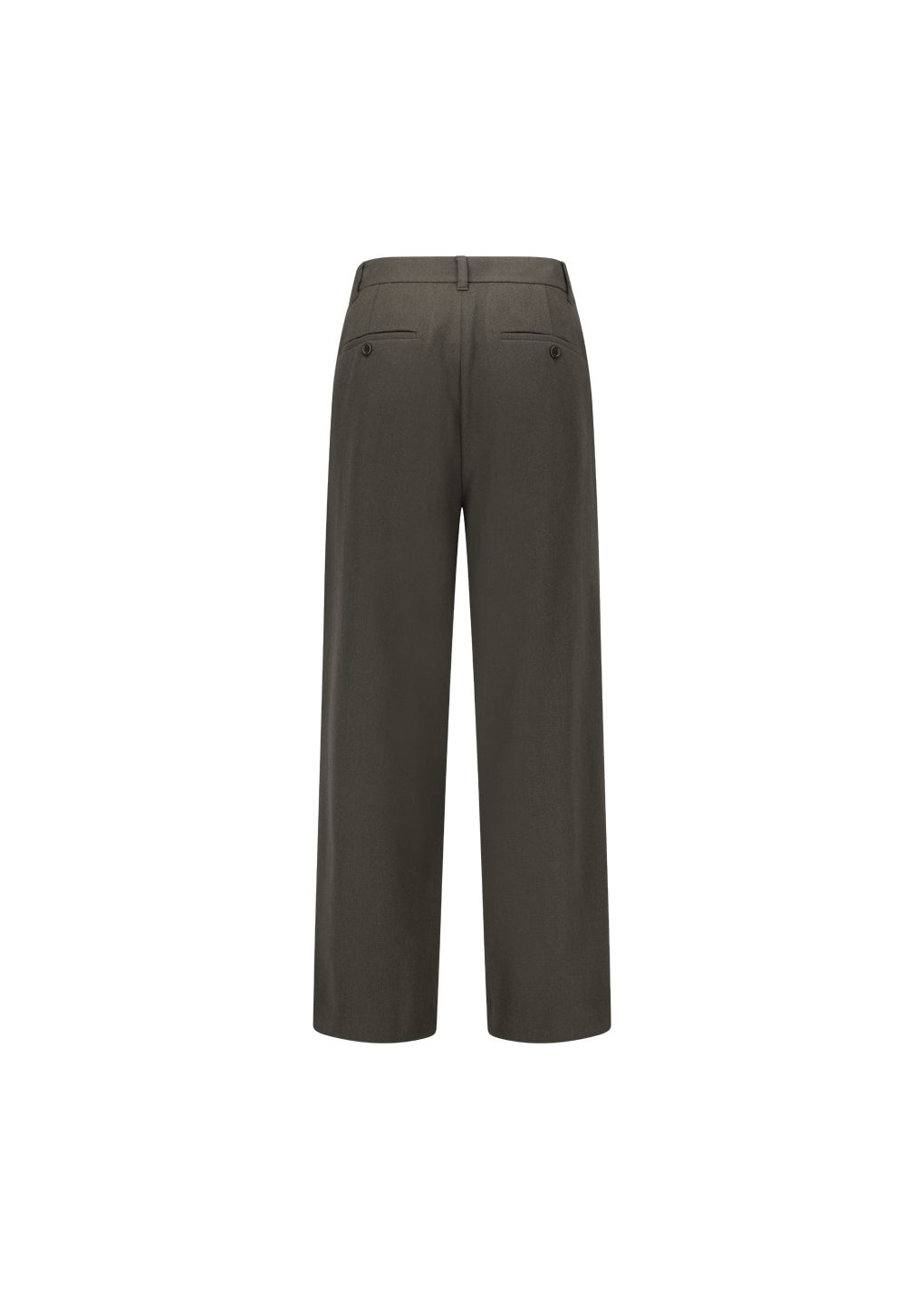 tapered wool pants, brown