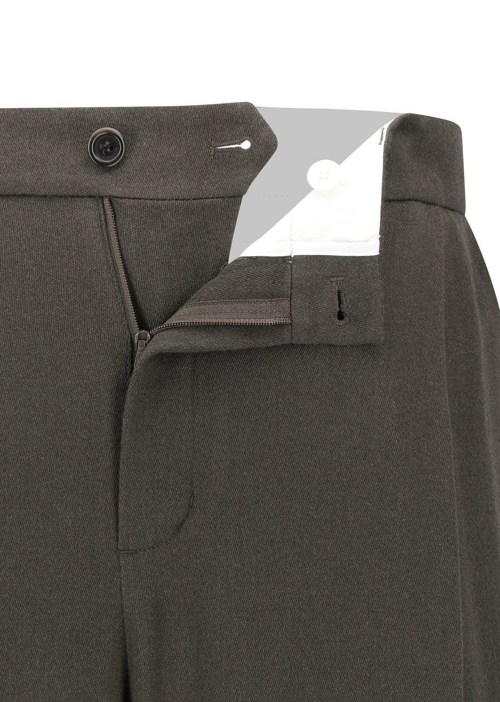 tapered wool pants, brown