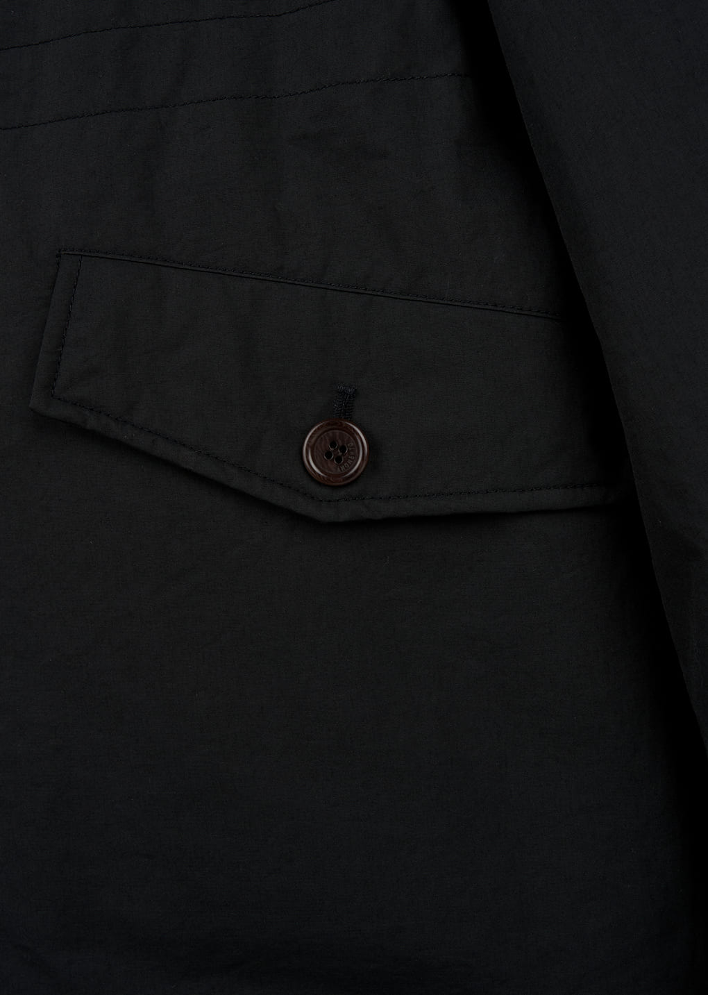 padded shearling parka, black