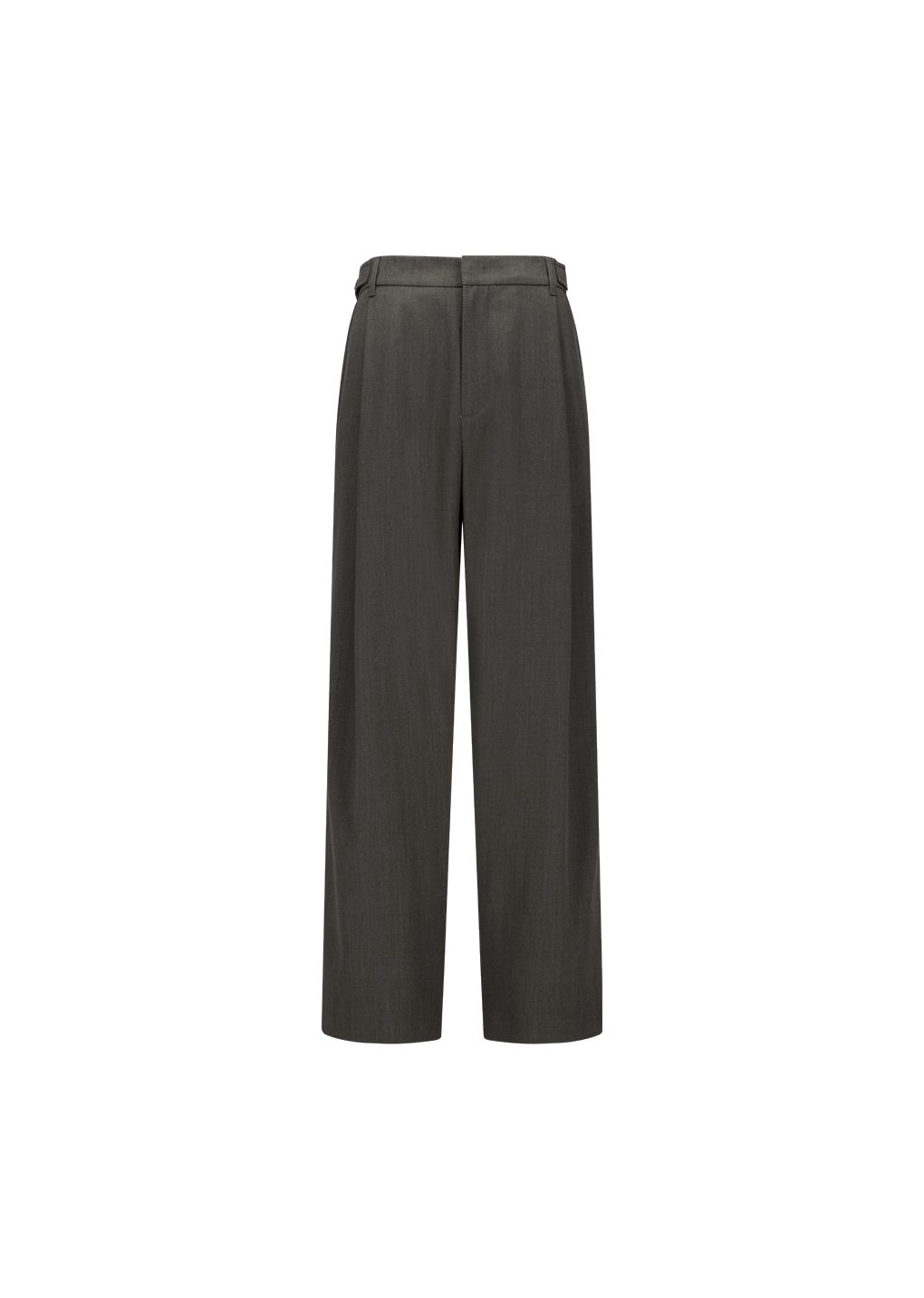 wool banding pants, brown