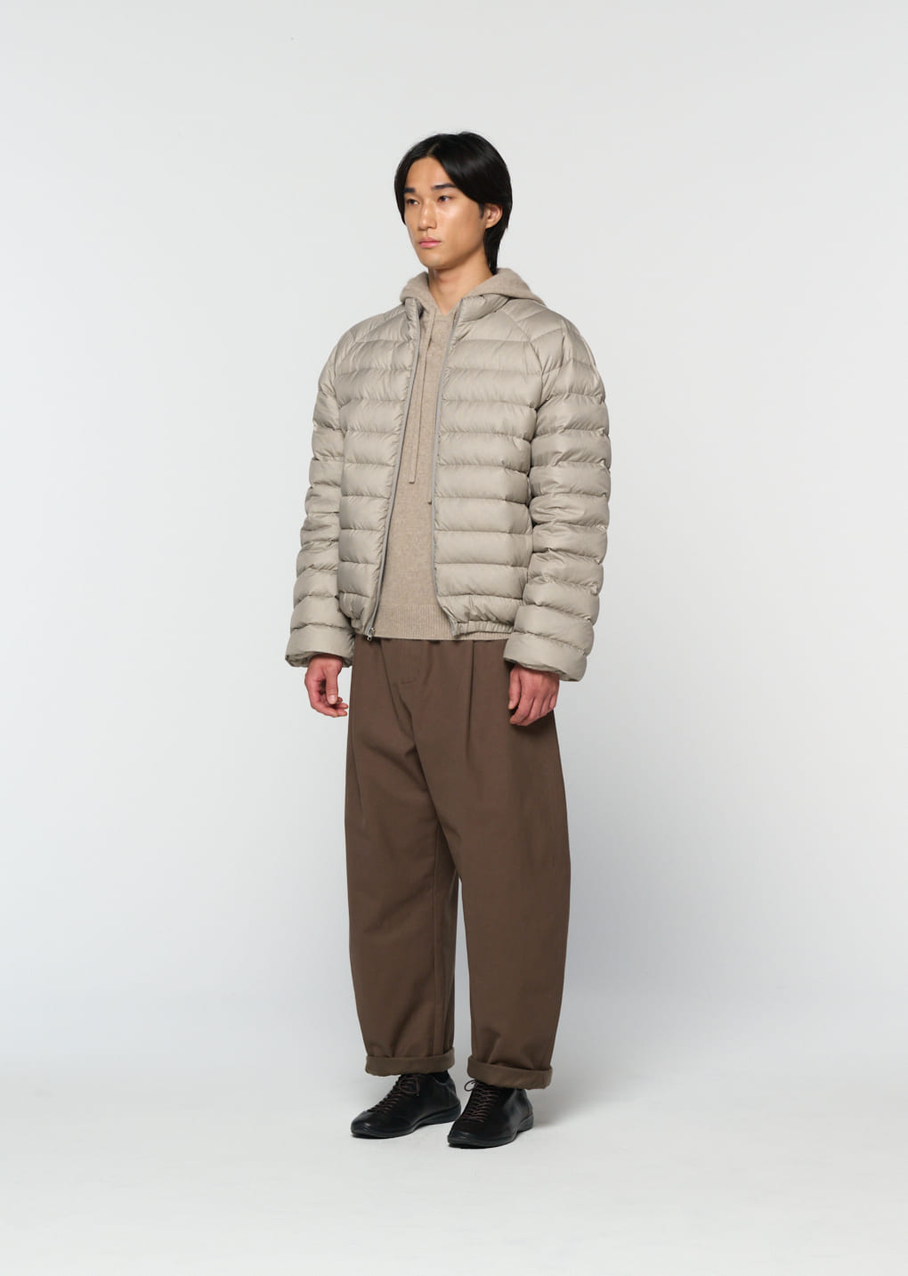 cotton banding pants, brown