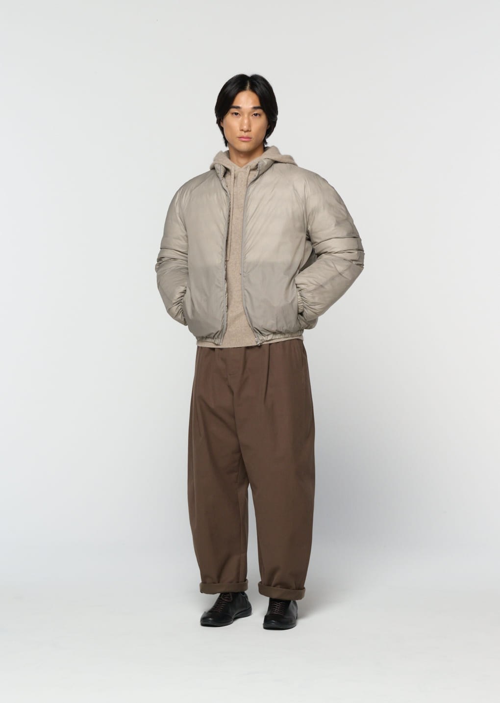 cotton banding pants, brown