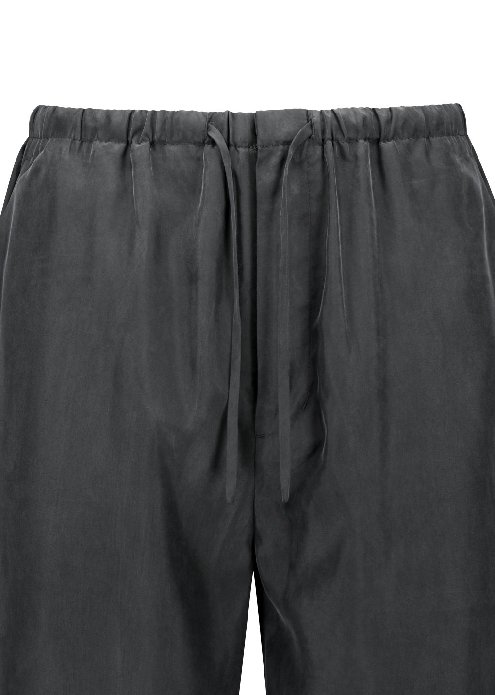 cupro banding pants, charcoal