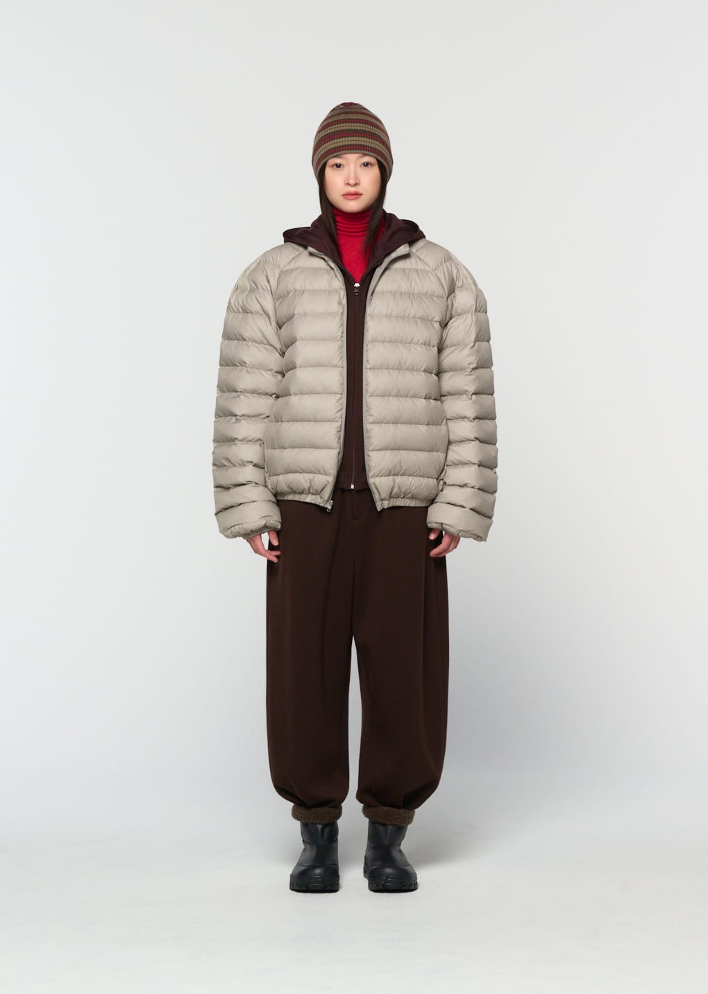easy wool pants, brown