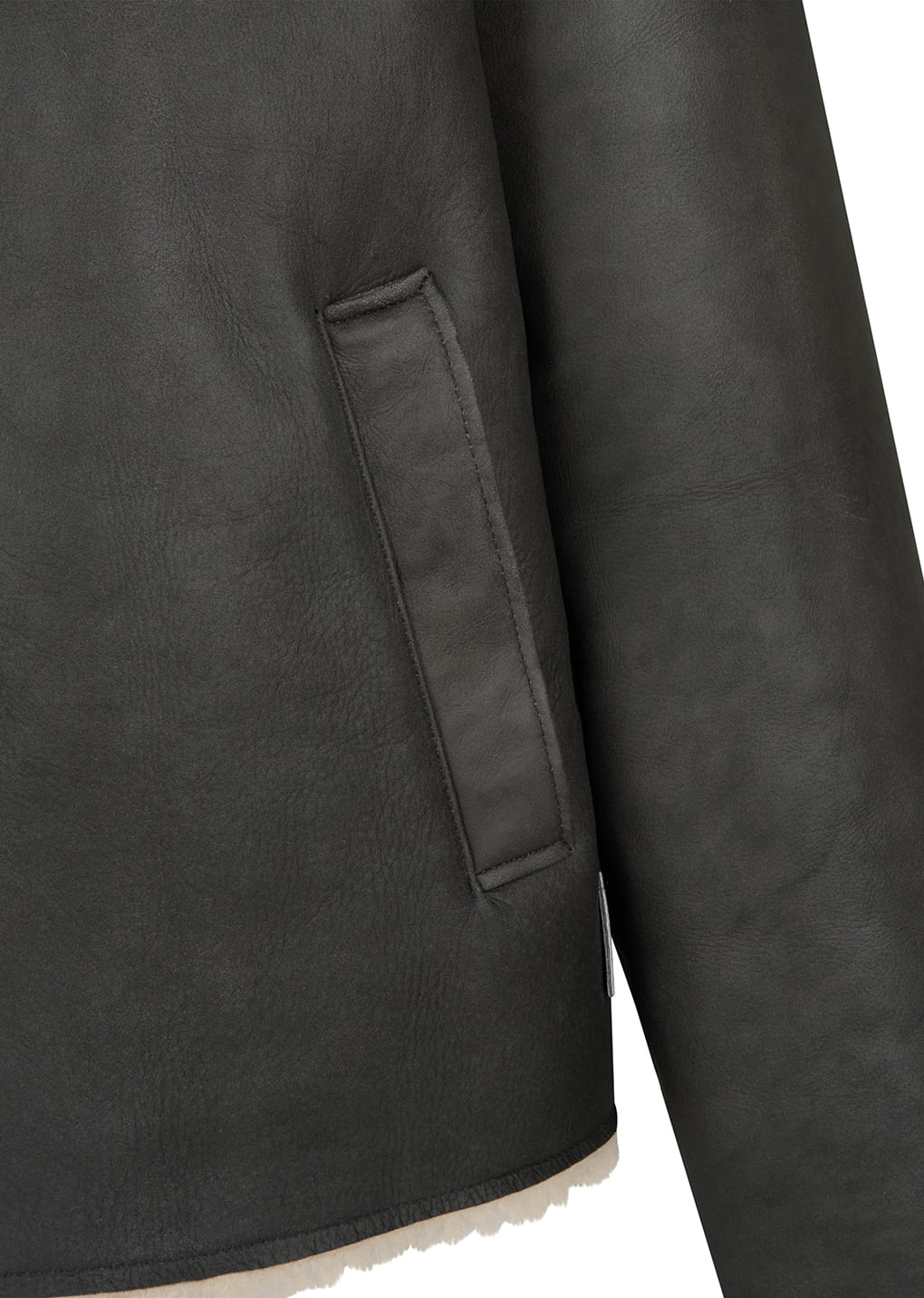 lambskin shearling jumper, khaki