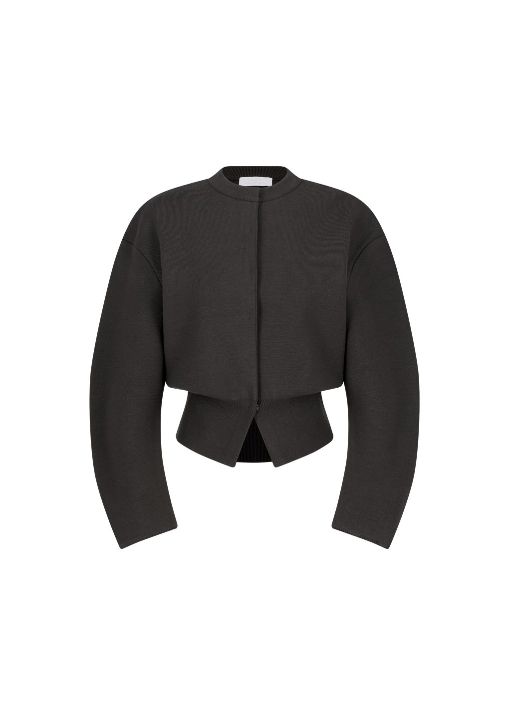 rounded sleeve cardigan, brown