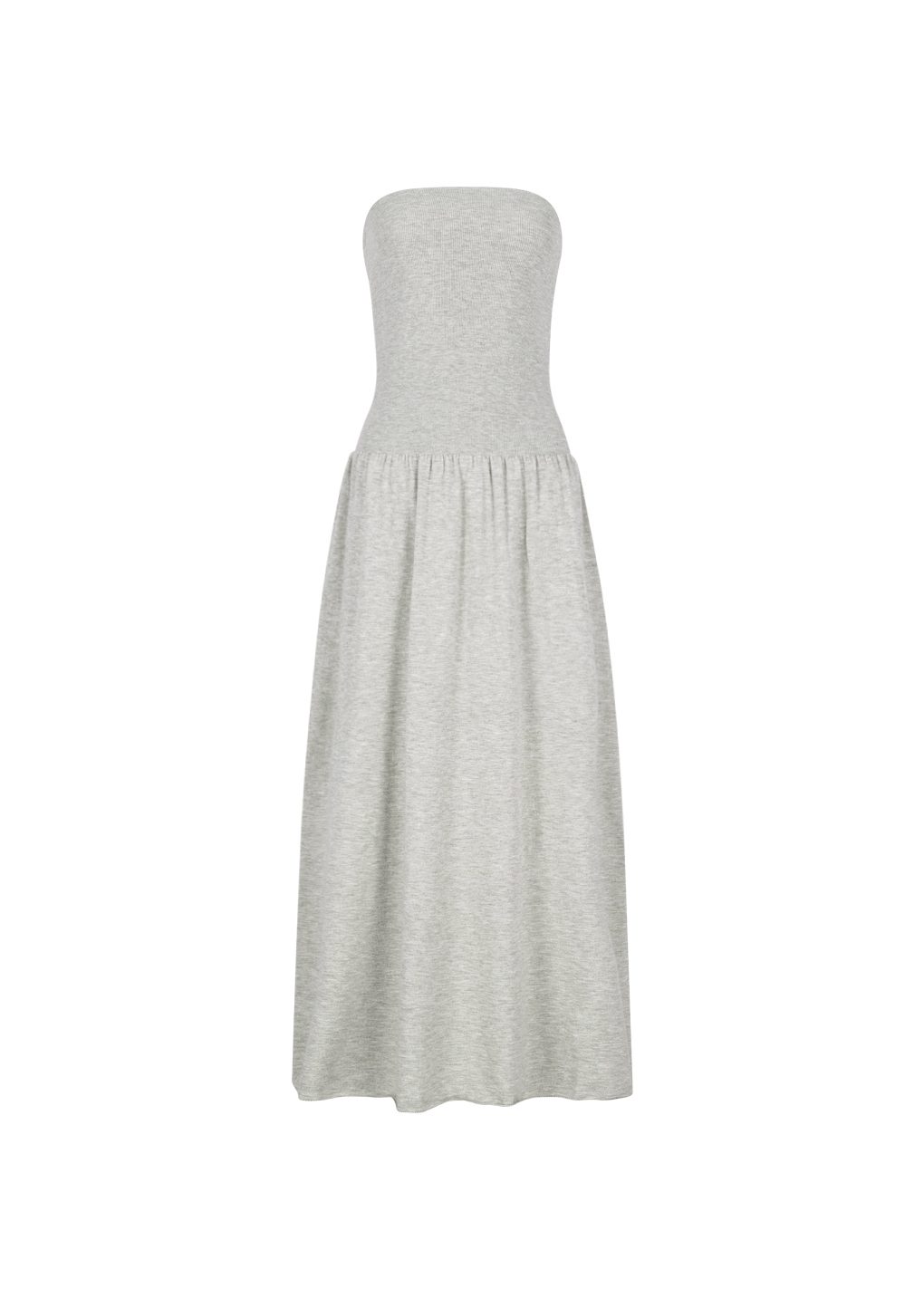 ribbed shirring knit maxi dress, beige