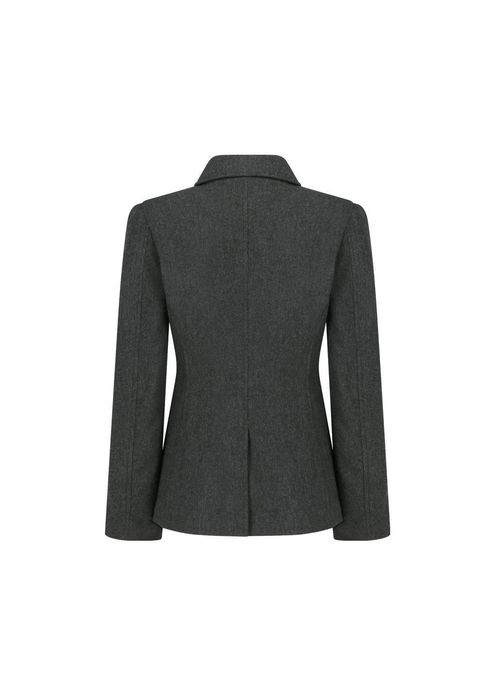 padded wool jacket, charcoal