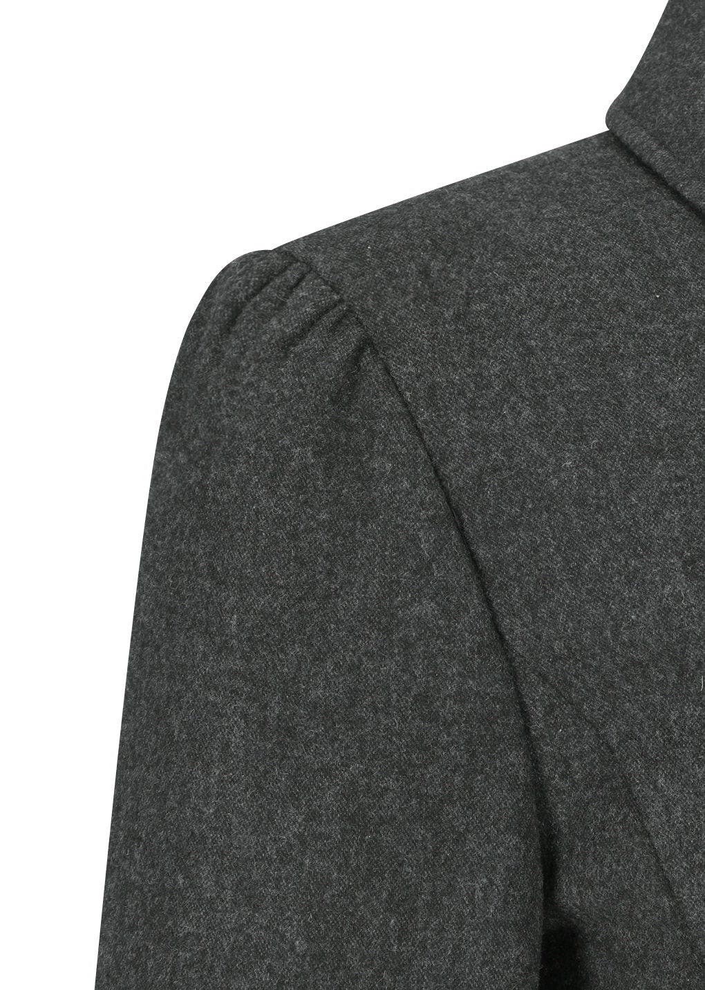 padded wool jacket, charcoal