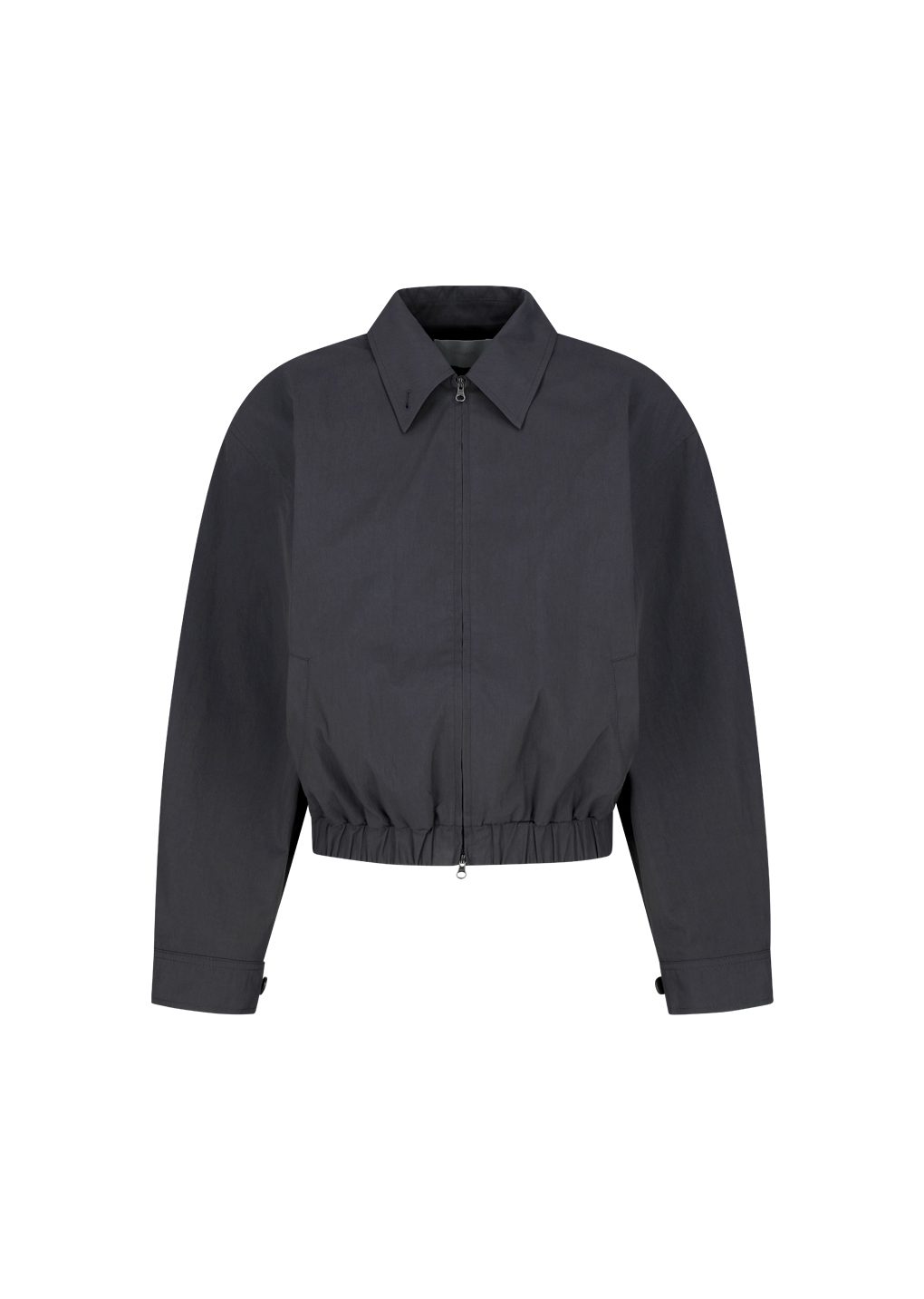 cotton nylon blouson, charcoal