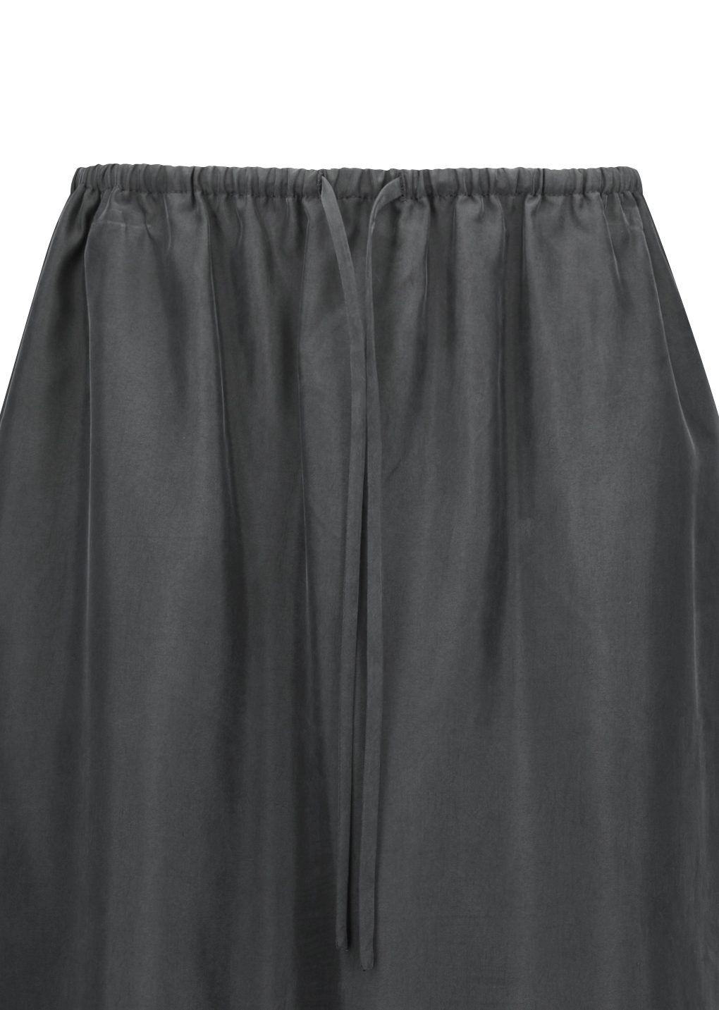 cupro banding skirt, charcoal
