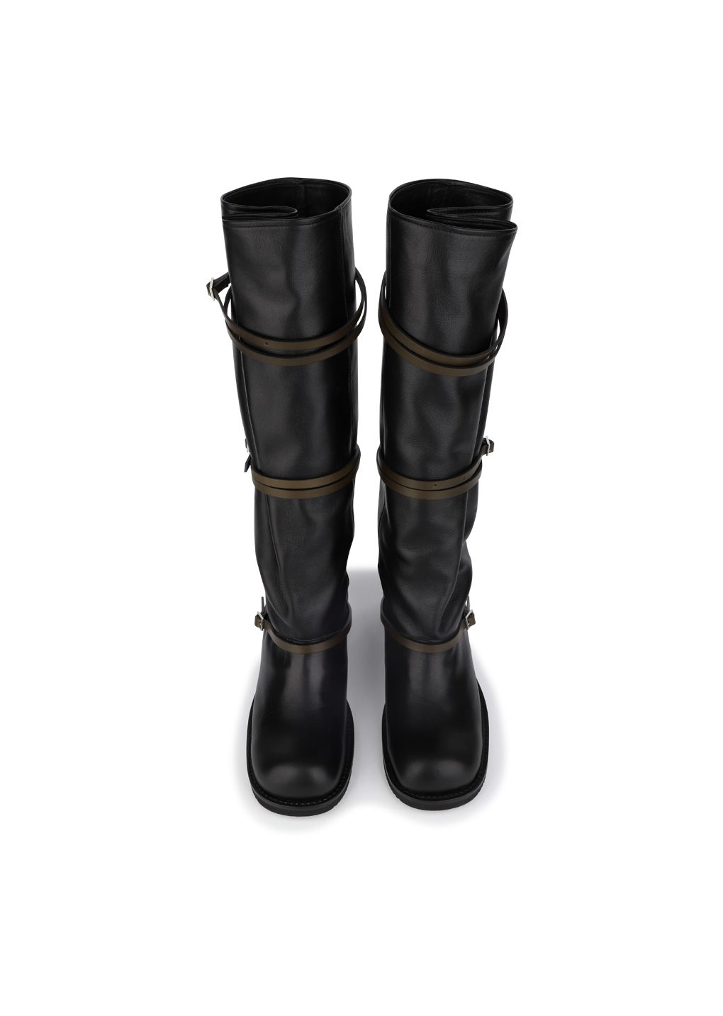 belt long boots, black