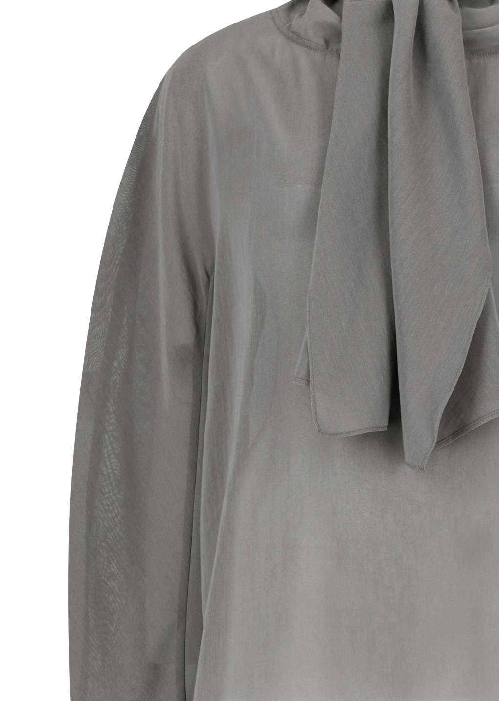 sheer cotton scarf top, grey