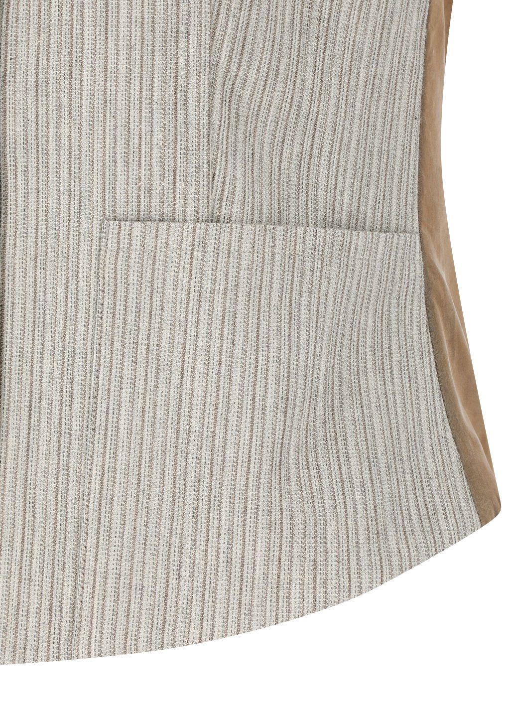 stripe pocket vest, beige