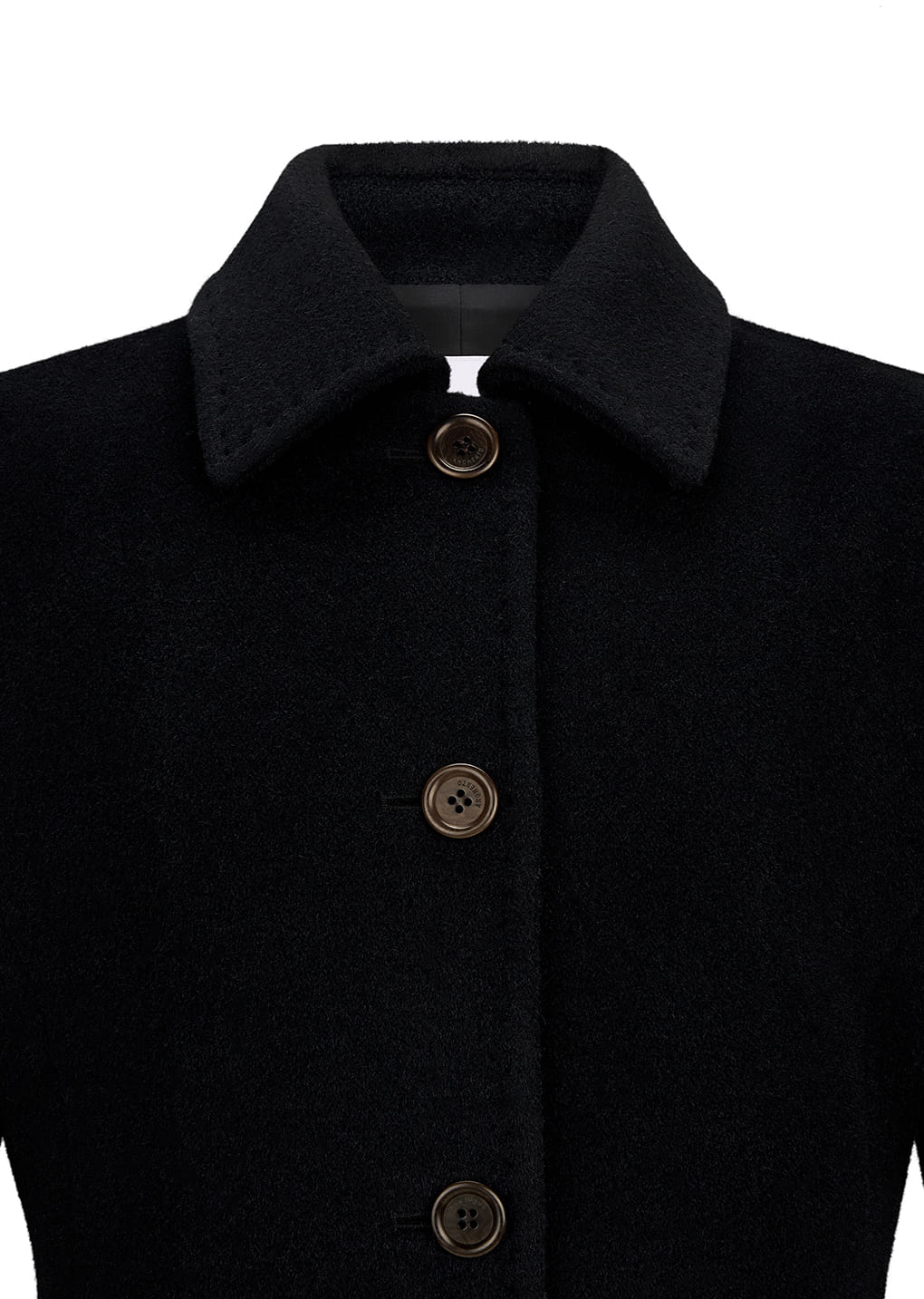 single maxi long coat, black