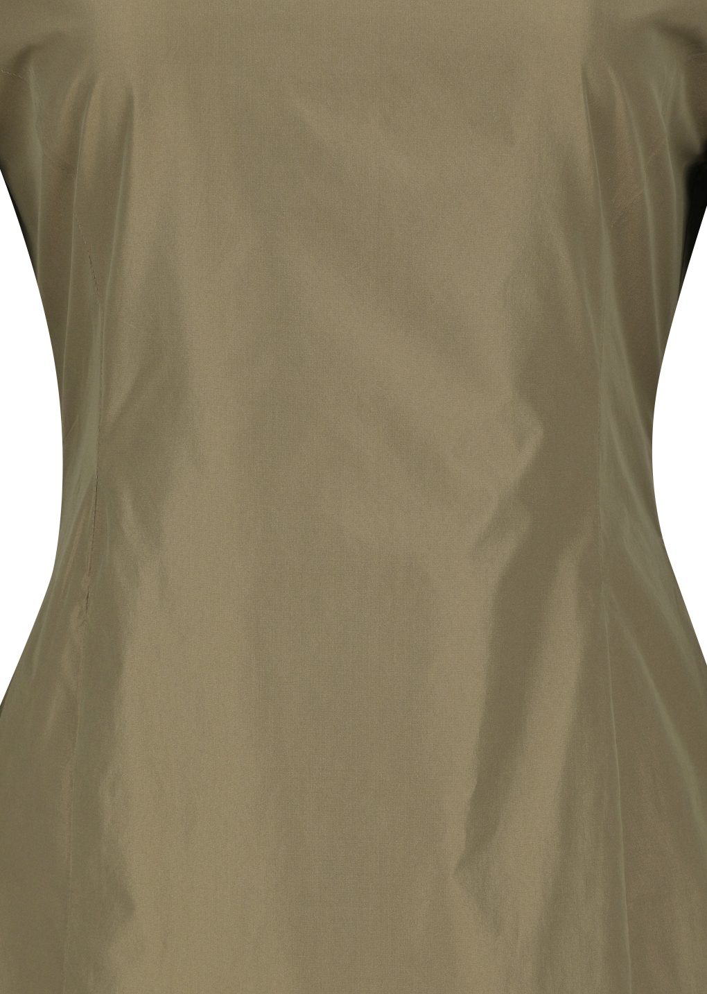 silk taffeta dress, khaki
