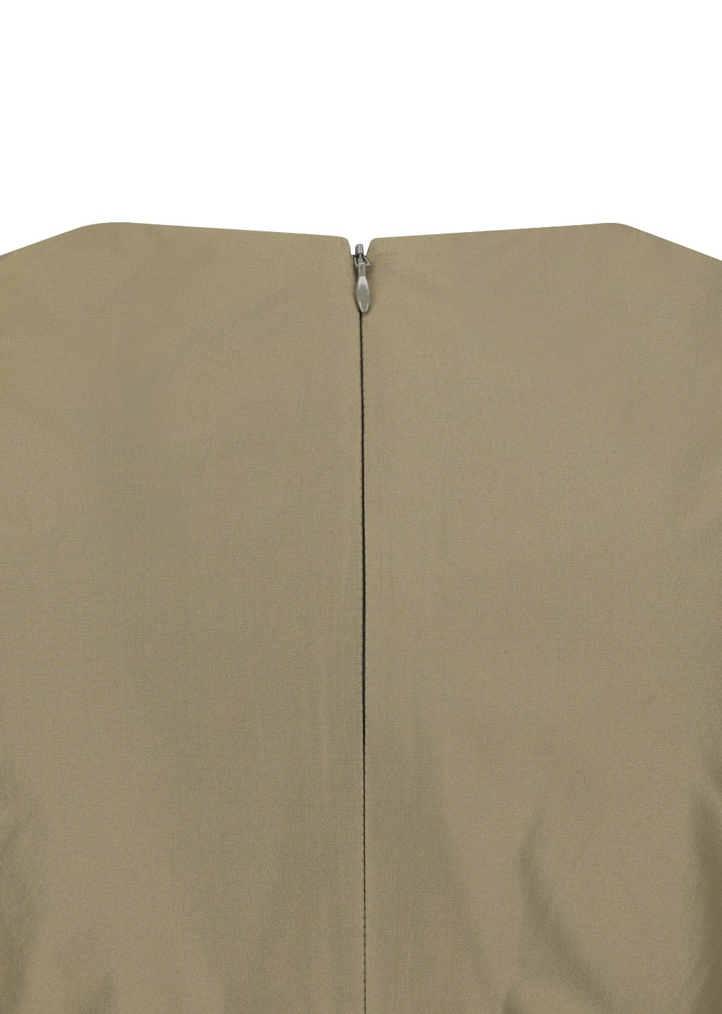 silk taffeta dress, khaki