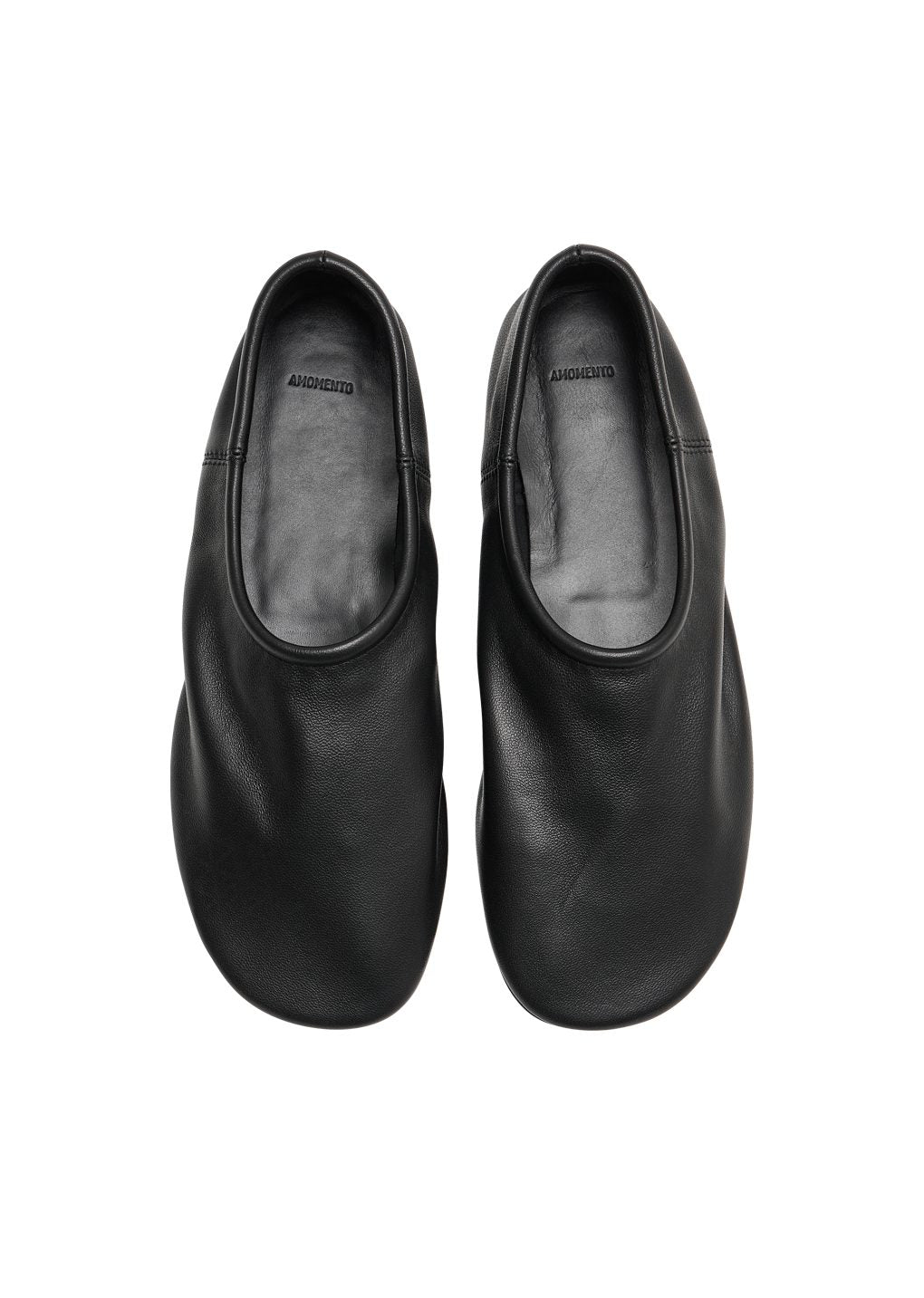 lambskin slip on loafer, black
