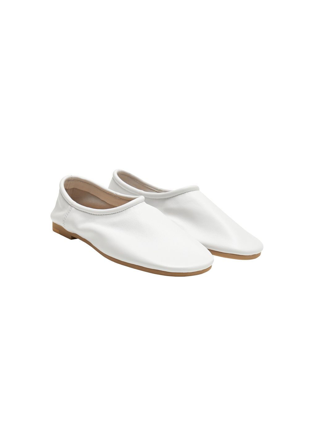 lambskin slip on loafer, white