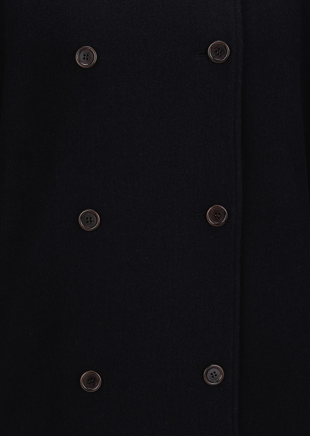 rounded half coat, black
