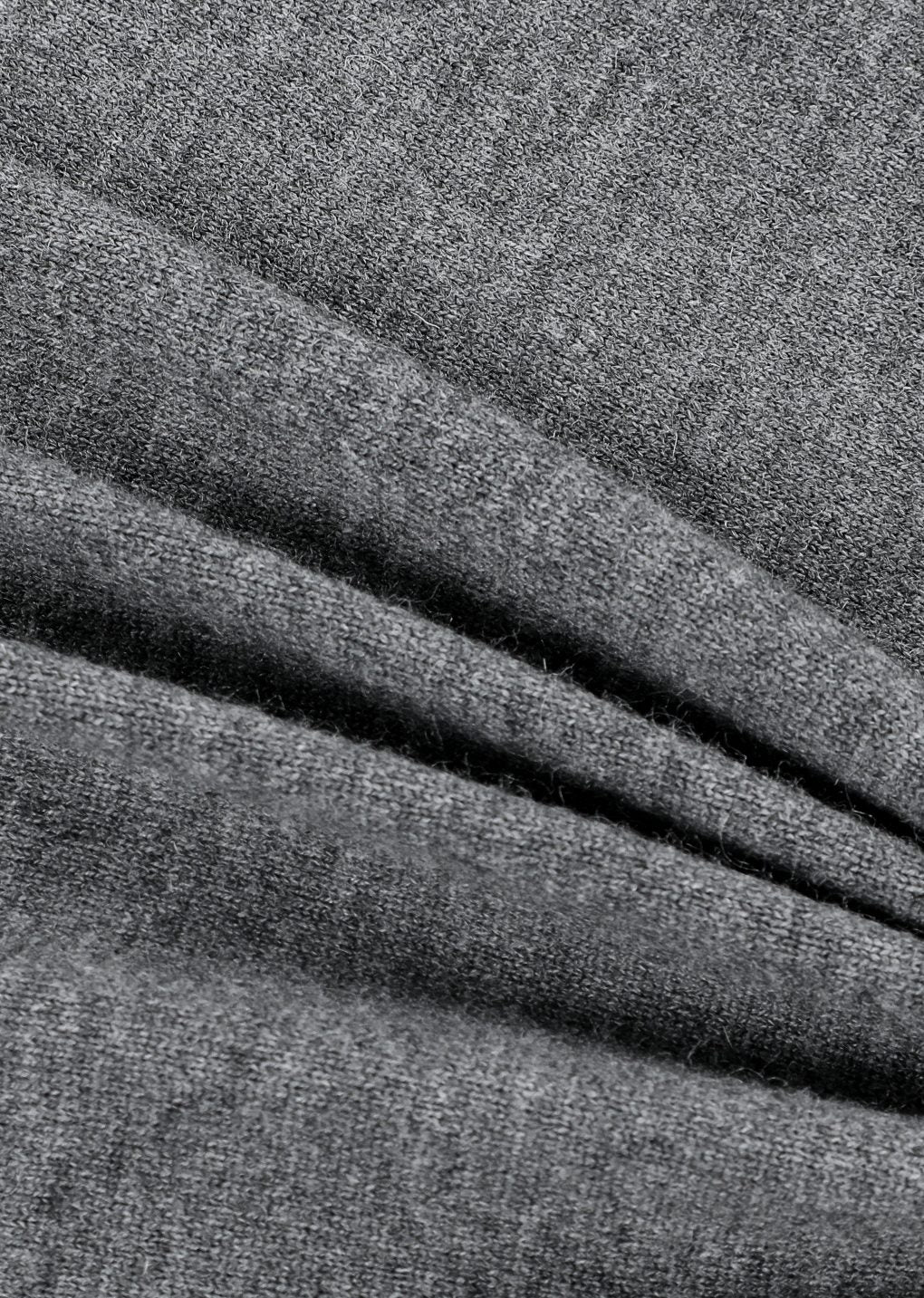 shirring half zip up knit hoodie, grey