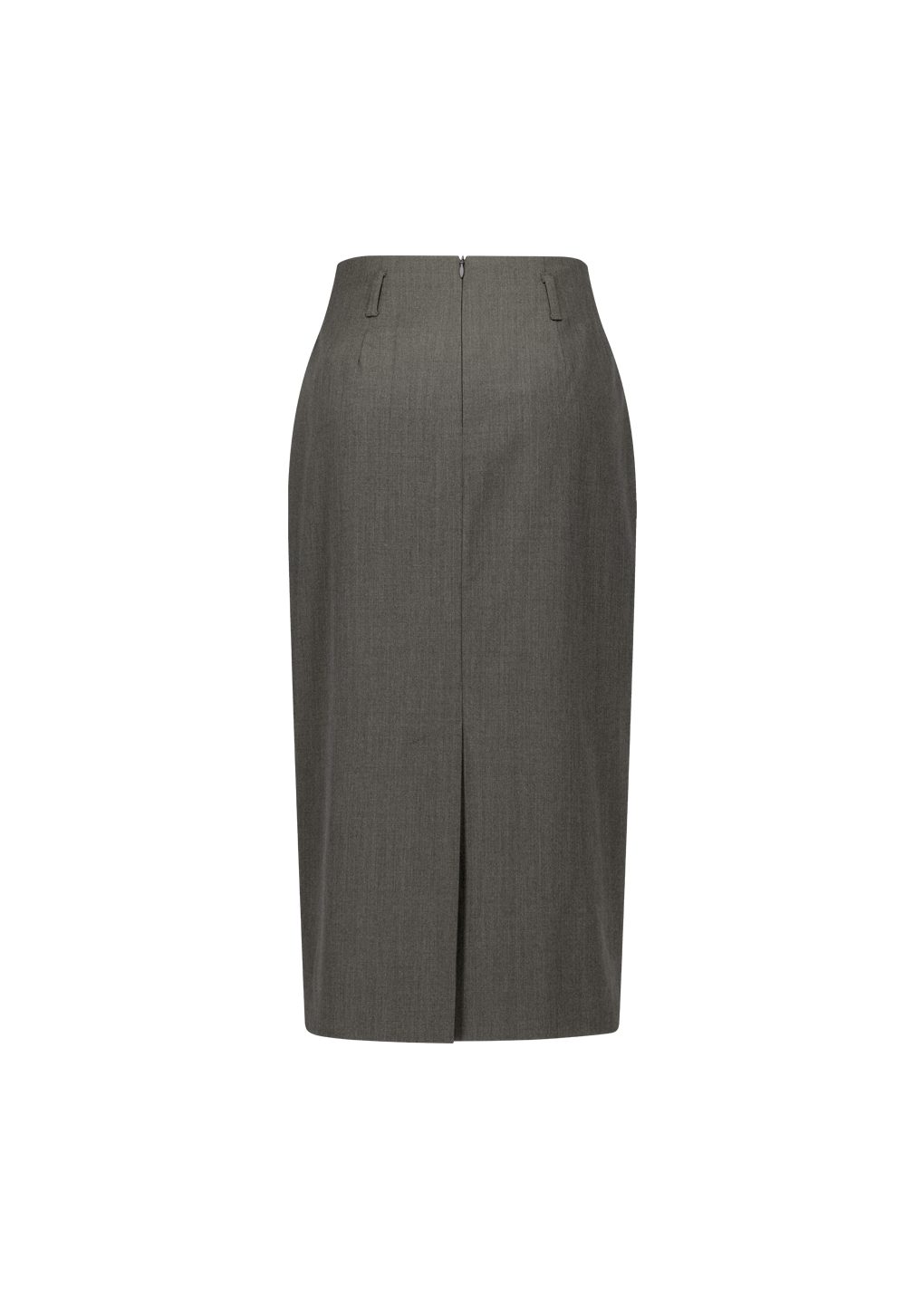 wool pencil skirt, brown