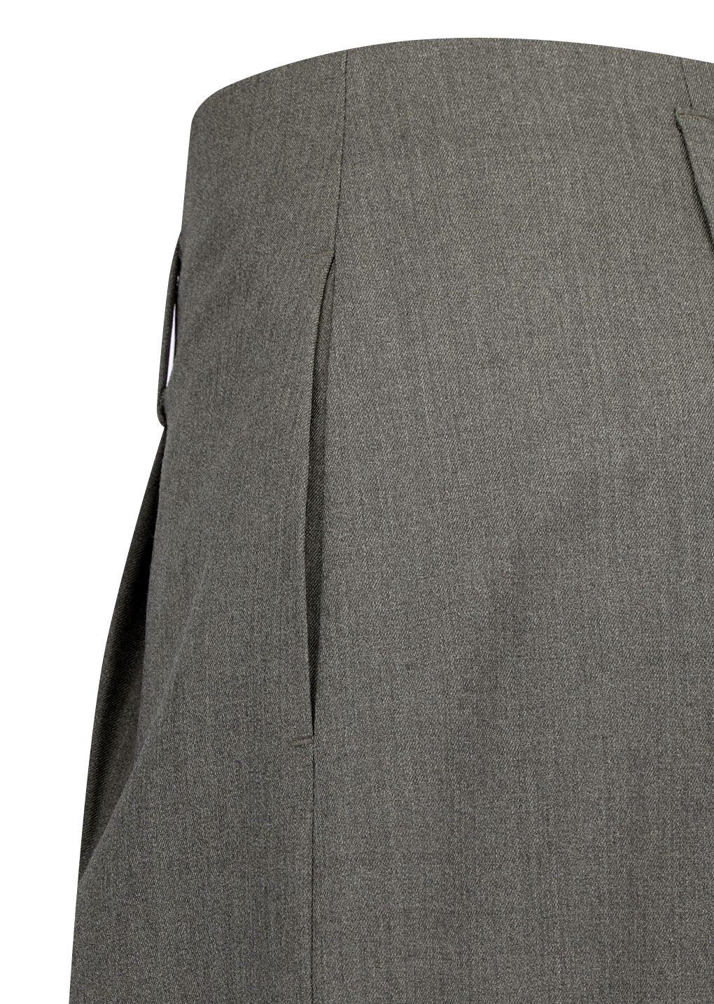 wool pencil skirt, brown