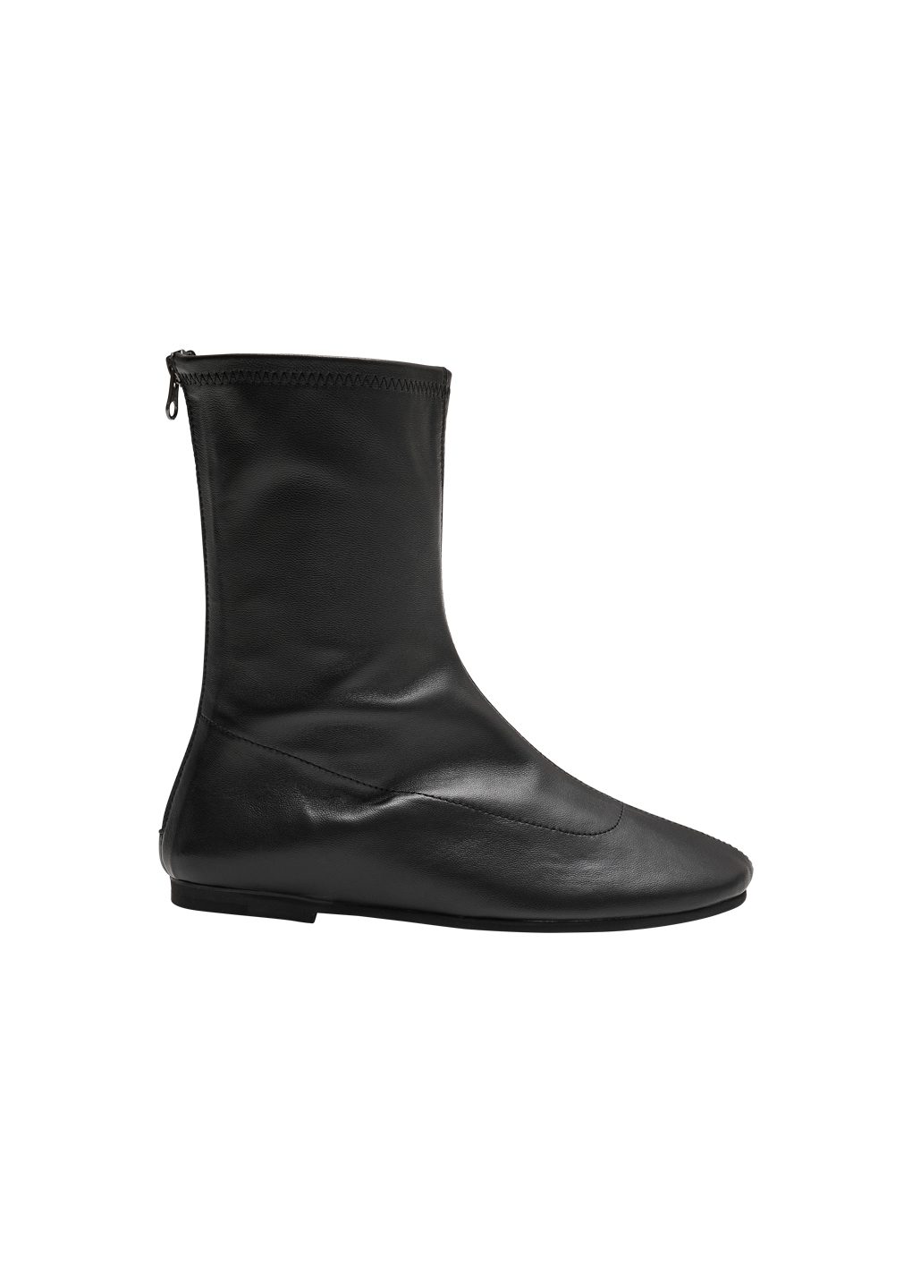 lambskin socks boots, black