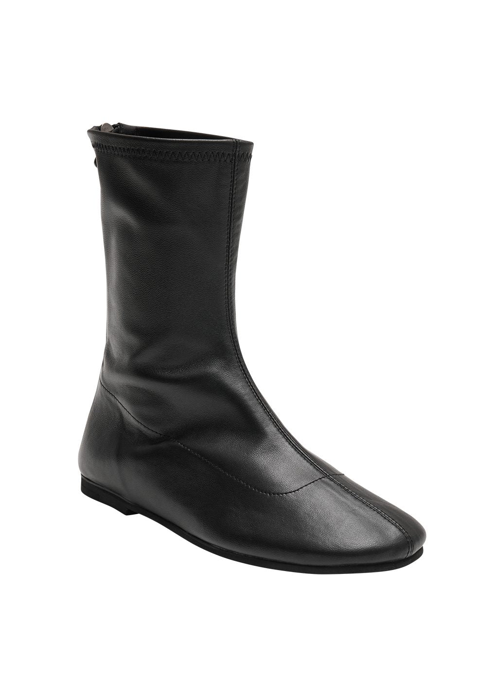 lambskin socks boots, black