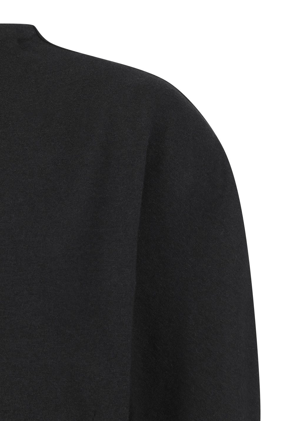 jersey padded mock neck top, black