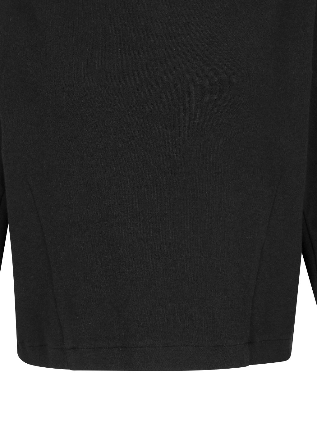 jersey padded mock neck top, black