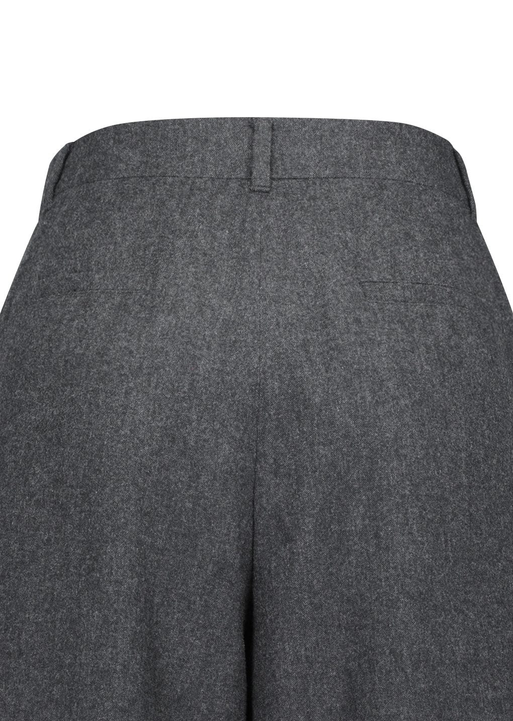 wool shirring pants, charcoal