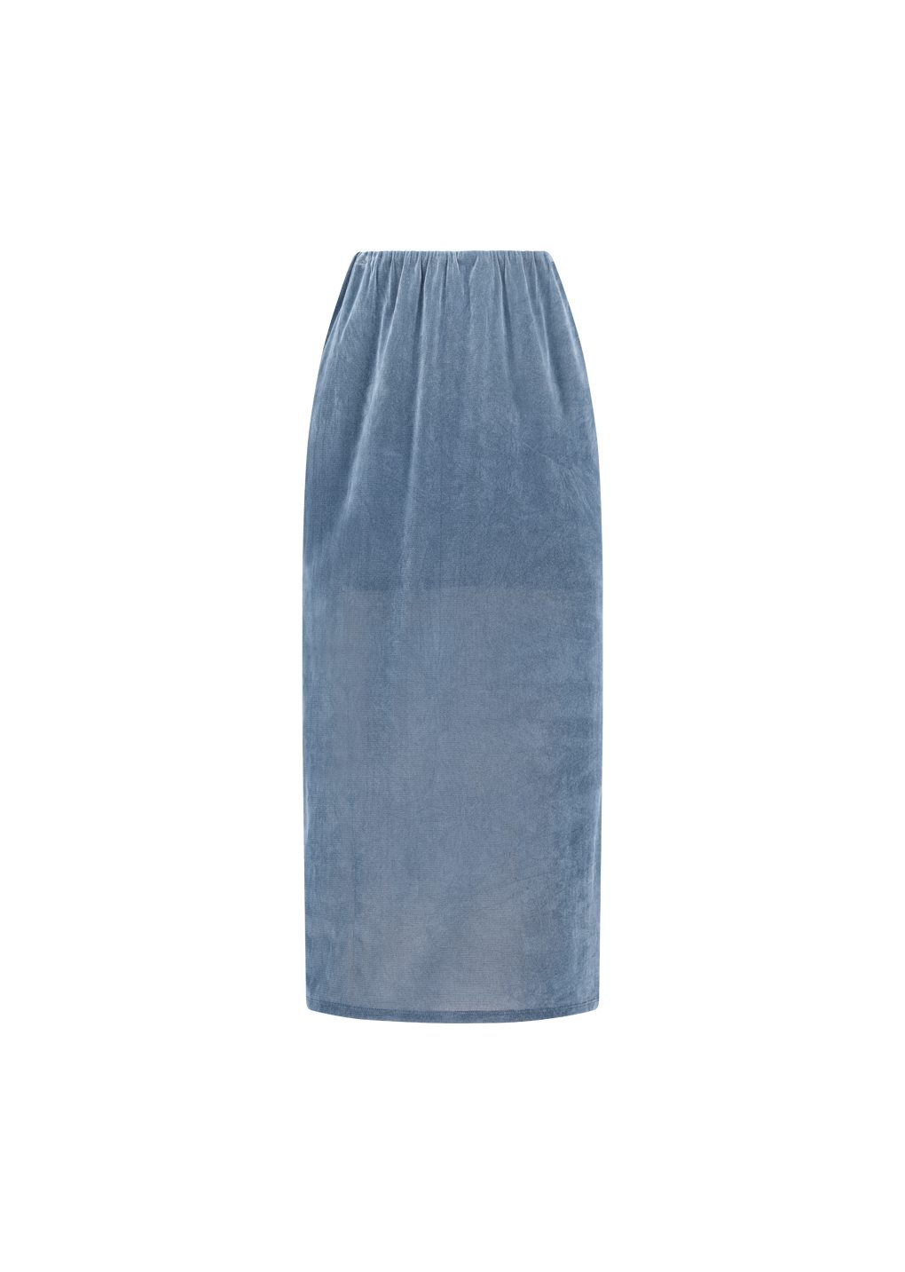 slim banding skirt, blue