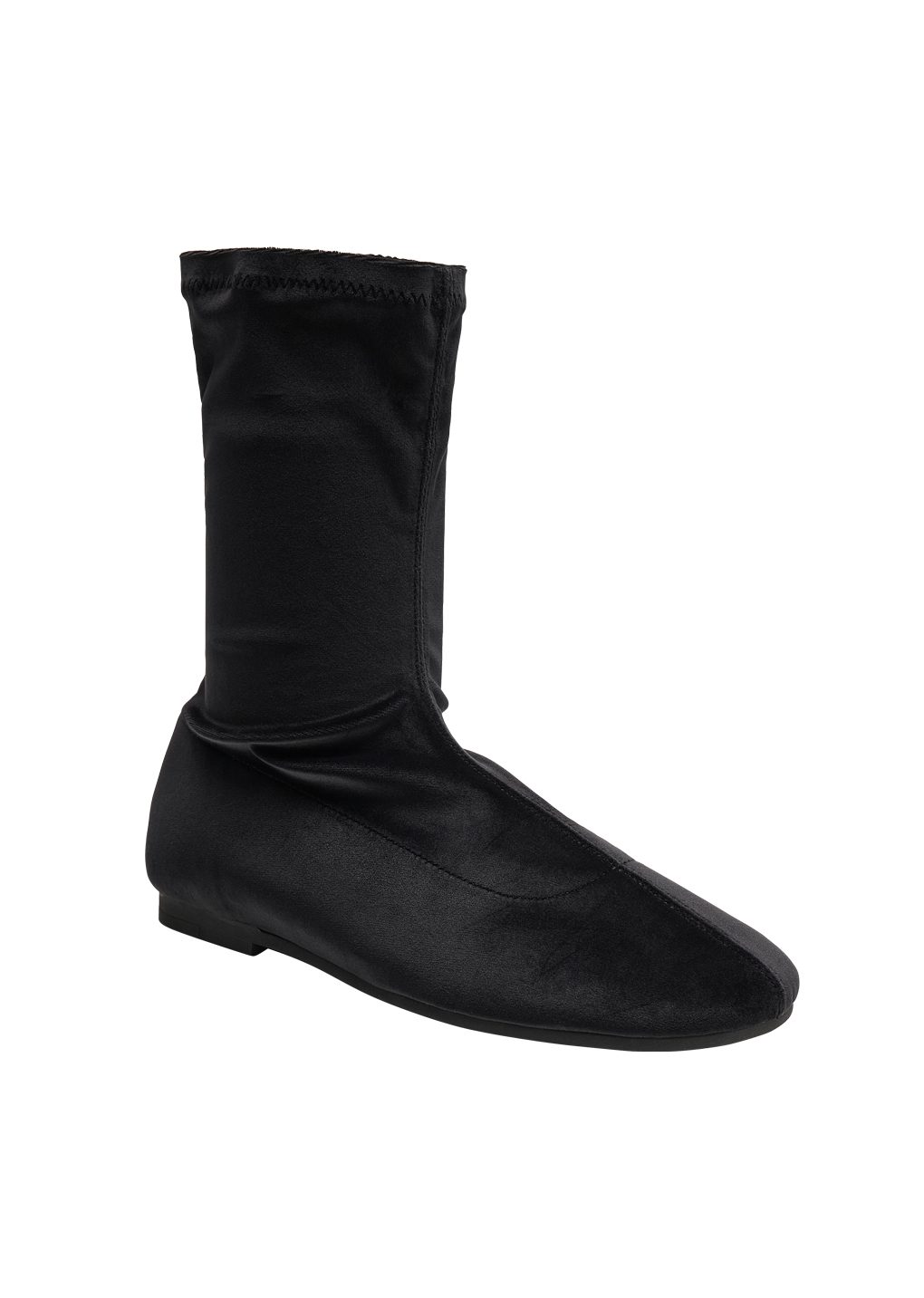 velvet socks boots, black