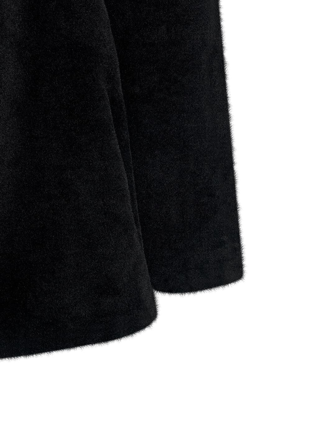 shearling mid jacket, black