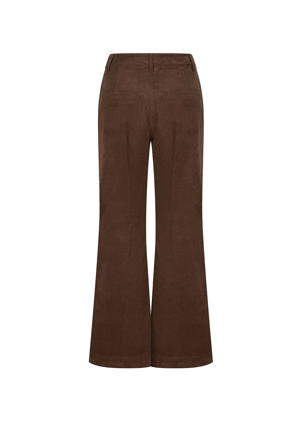 corduroy flared pants, brown
