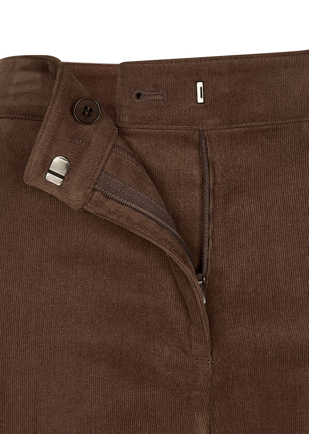 corduroy flared pants, brown