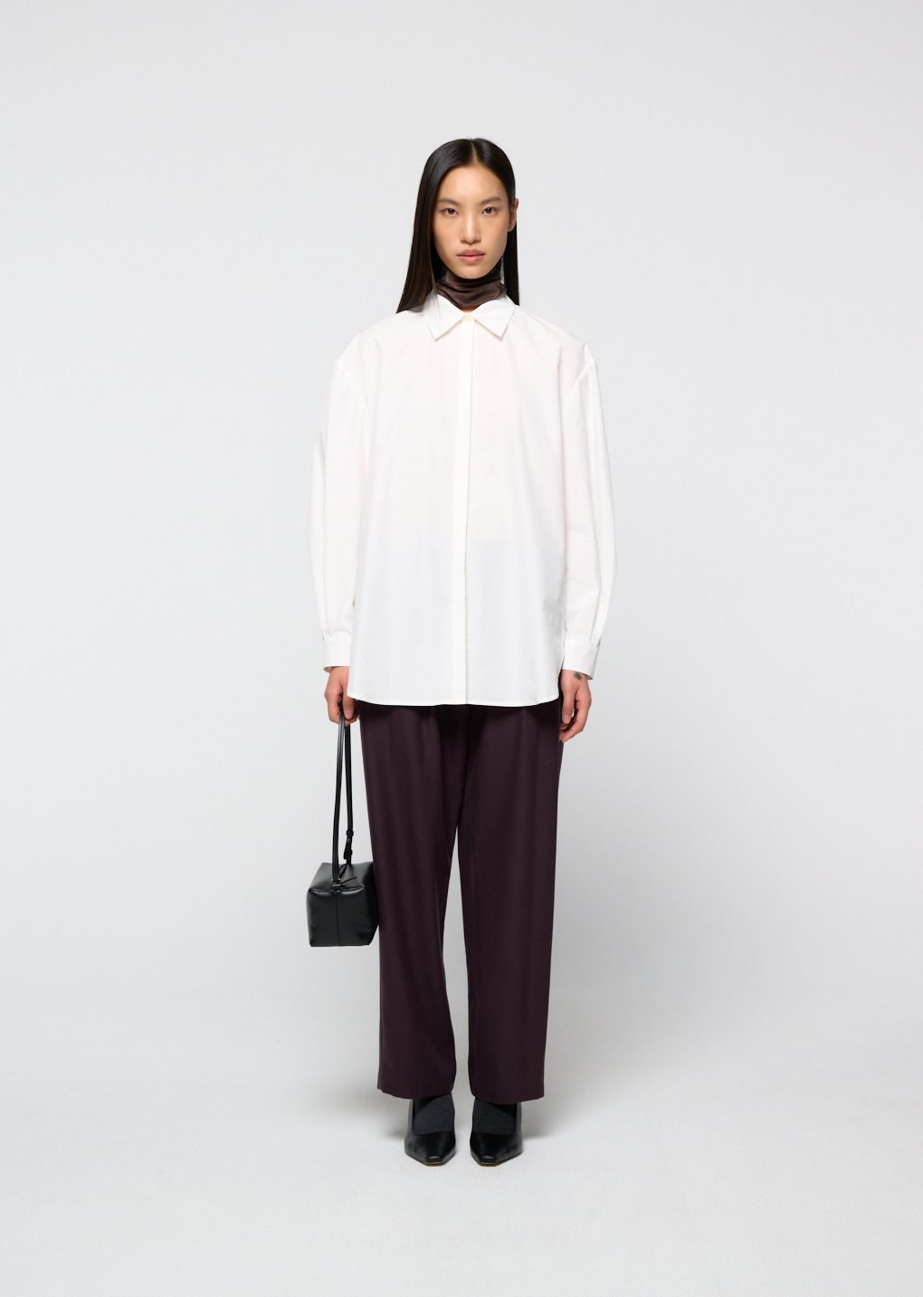 basic oversized shirt, white