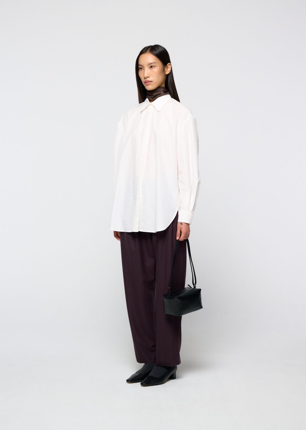 basic oversized shirt, white