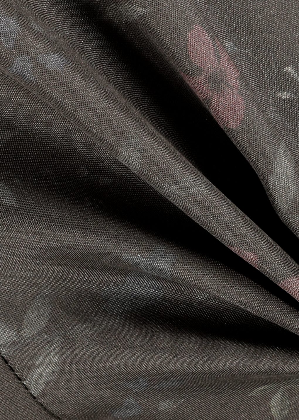 silk floral shirt, brown