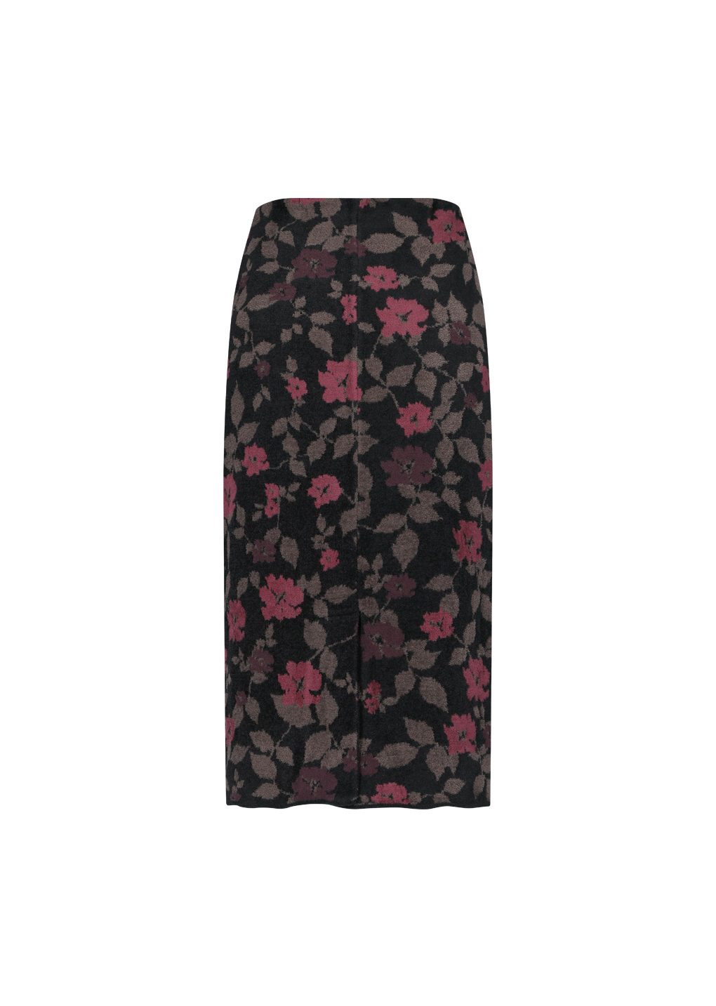 floral jacquard skirt, black