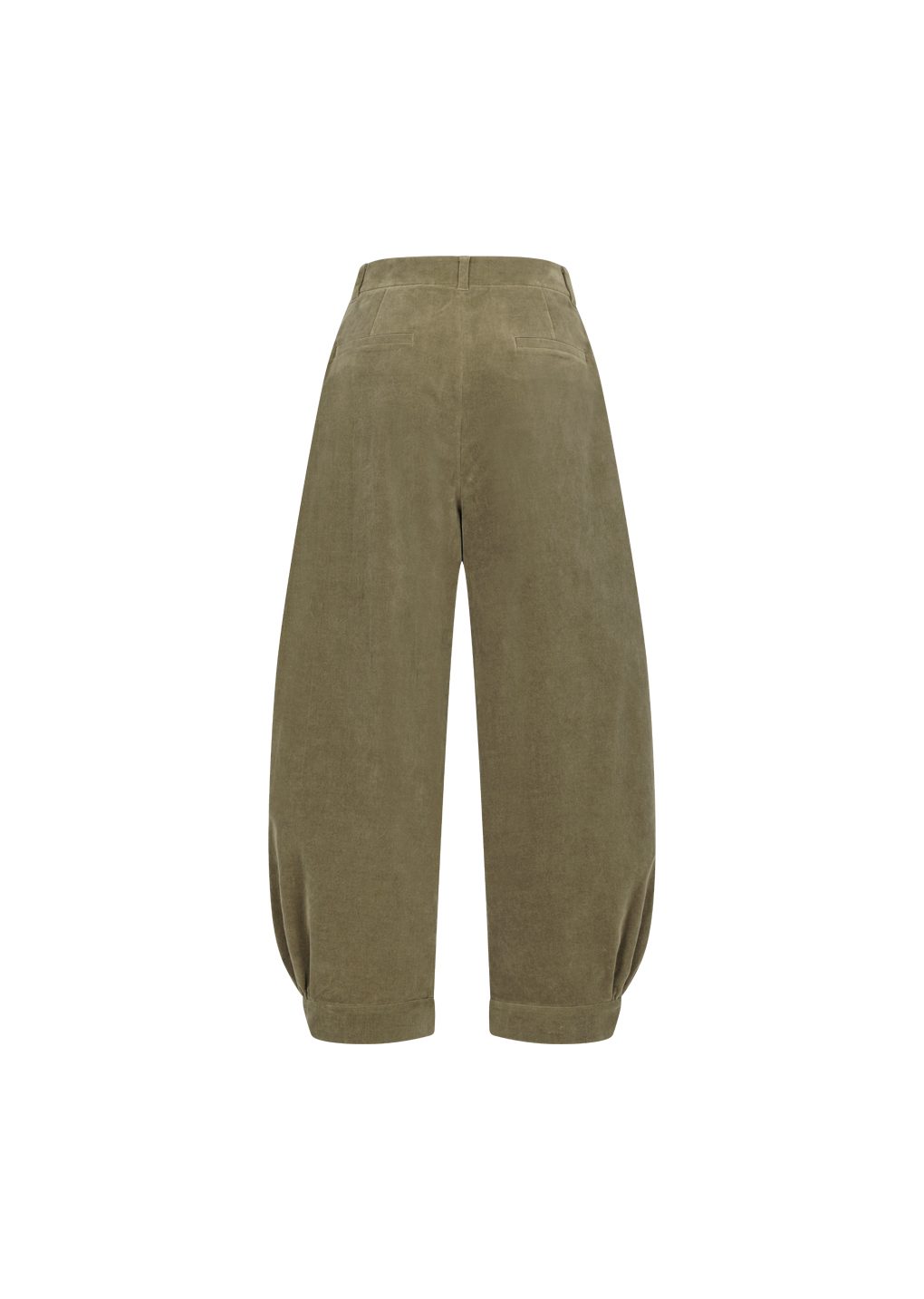 velvet shirring pants, khaki