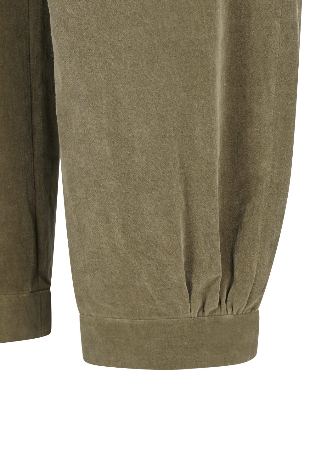 velvet shirring pants, khaki